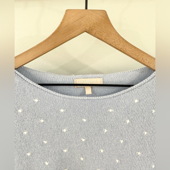 Benedetta B Swiss Dot Wool/Cashmere Blend Sweater Blue Size Large - Picture 4 of 5